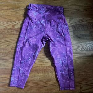 EARTH YOGA Cinched Capri Pink Barbiecore